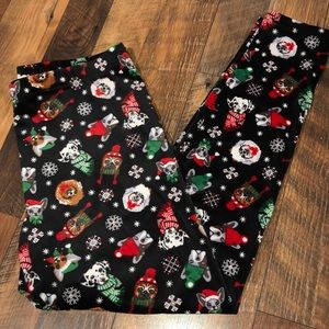 Christmas fleece leggings